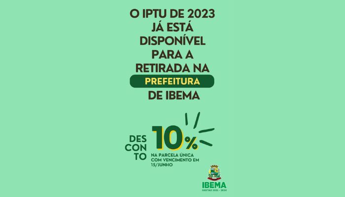 Ibema – IPTU já está disponível 